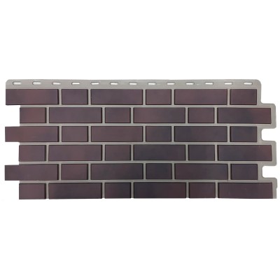 Фасадная панель FineBer, Кирпич Клинкерный 3D Коричново чёрный