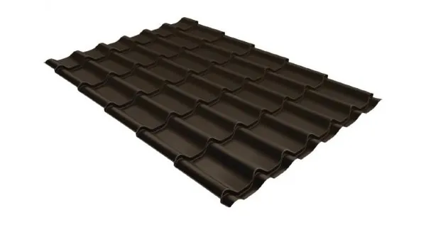 Металлочерепица классик 0,5 Satin RR 32 темно-коричневый купить в Симферополe