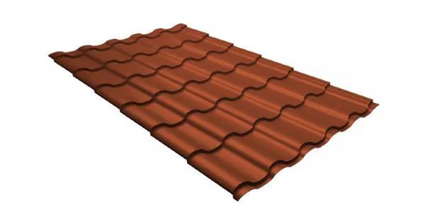 Металлочерепица кредо GL 0,5 GreenСoat Pural Matt RR 750 кирпично-красный (RAL 8004 терракота) купить в Симферополe