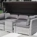 Диван-Трансформер AFINA плетеный из иск. ротанга AFM-320G Grey купить в Симферополe