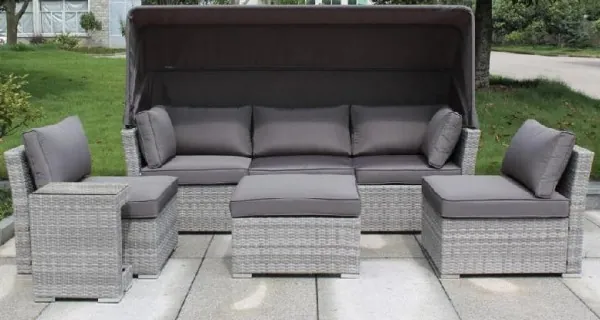 Диван-Трансформер AFINA плетеный из иск. ротанга AFM-320G Grey купить в Симферополe