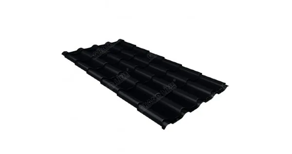 Металлочерепица камея 0,45 Drap RAL 9005 черный купить в Симферополe