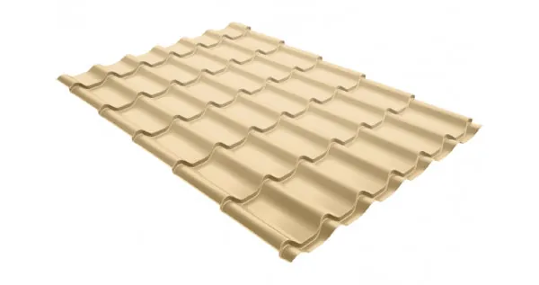 Металлочерепица классик 0,5 Satin RAL 1014 слоновая кость купить в Симферополe