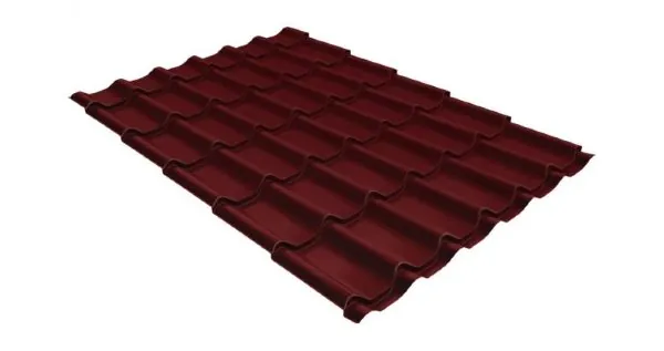Металлочерепица классик 0,5 Satin RAL 3005 красное вино купить в Симферополe