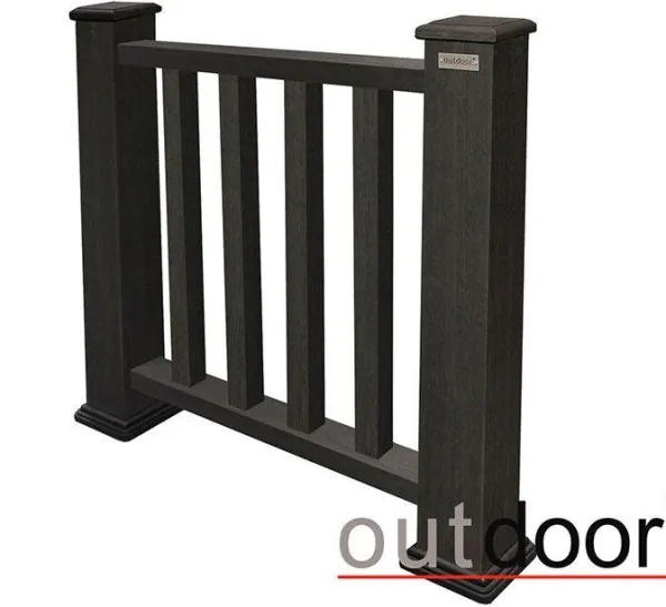 Ограждение из ДПК Outdoor Классик 3D STORM чёрный купить в Симферополe