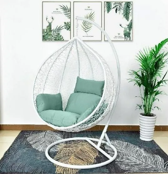 Кресло Подвесное из искусственного ротанга AFM-168A-XL White/Green купить в Симферополe
