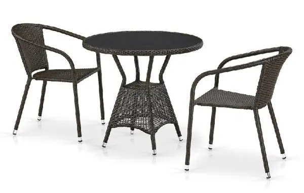 Комплект плетеной мебели AFINA из иск. ротанга T707ANS/Y137C-W53 Brown 2Pcs купить в Симферополe