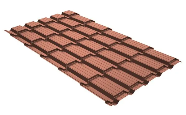 Металлочерепица GL квадро профи 0,5 Quarzit Cuprum Steel купить в Симферополe