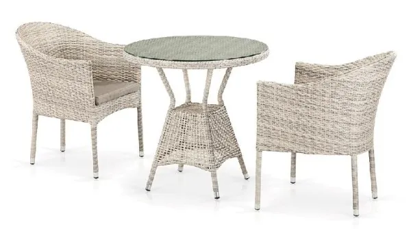Комплект плетеной мебели AFINA из иск. ротанга T705ANT/Y350-W85 Latte 2Pcs купить в Симферополe