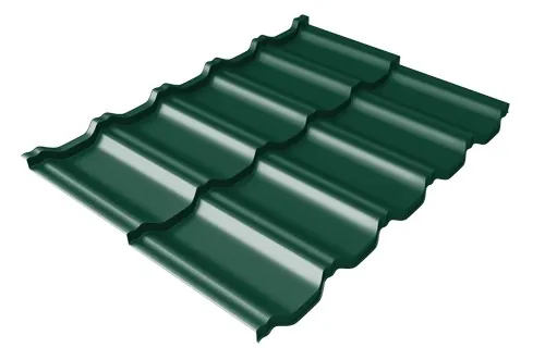 Металлочерепица модульная Квинта Uno Grand Line c 3D резом 0,45 Drap RAL 6005 зеленый мох купить в Симферополe