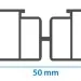 Лага алюминиевая KRONEX 50x25x3000 мм несущая купить в Симферополe