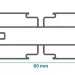 Лага алюминиевая KRONEX 80x40x3000 мм конструктивная купить в Симферополe