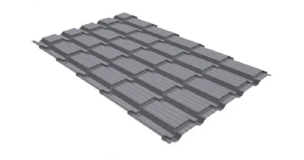 Металлочерепица GL квадро профи 0,5 Satin RAL 7004 сигнальный серый купить в Симферополe