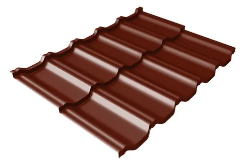 Металлочерепица модульная Квинта Uno Grand Line c 3D резом 0,5 Satin RAL 3005 красное вино купить в Симферополe