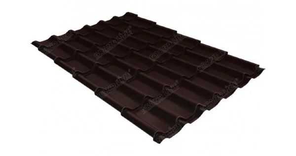 Металлочерепица классик GL 0,5 Quarzit RAL 8017 шоколад Metallic купить в Симферополe