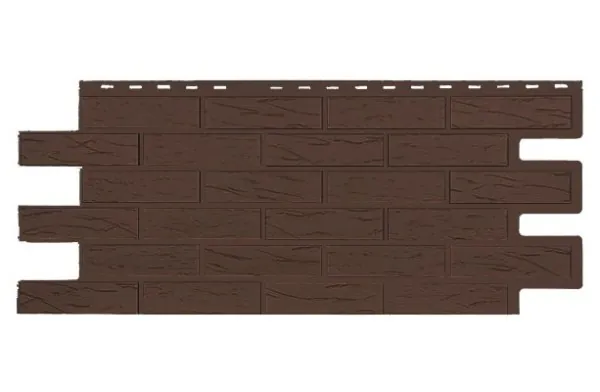 Фасадная панель T-Siding Кирпич Саман Эко Браун купить в Симферополe