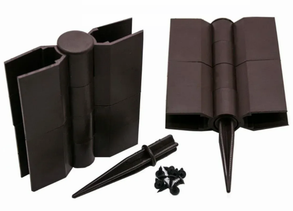 Угловой (стыковочный) шарнир для грядкок ДПК 150мм коричневый купить в Симферополe