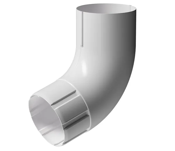 Колено 72° D90 Döcke STAL PREMIUM Пломбир, (RAL 9010) купить в Симферополe