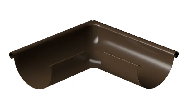 Угол внешний 90° D125 Döcke STAL PREMIUM Каштан, (RAL 8017) купить в Симферополe