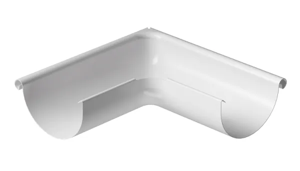Угол внешний 90° D125 Döcke STAL PREMIUM Пломбир, (RAL 9010) купить в Симферополe