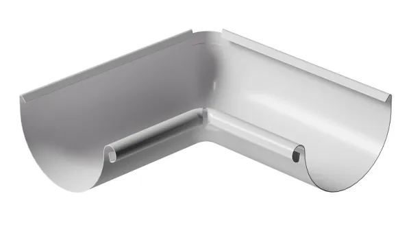 Угол внутренний 90° D125 Döcke STAL PREMIUM Пломбир, (RAL 9010) купить в Симферополe