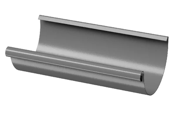 Желоб полукруглый D125 3 м Döcke STAL PREMIUM Графит, (RAL 7024) купить в Симферополe