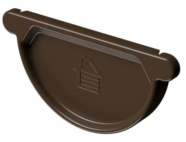 Заглушка желоба D125 Döcke STAL PREMIUM Каштан, (RAL 8017) купить в Симферополe