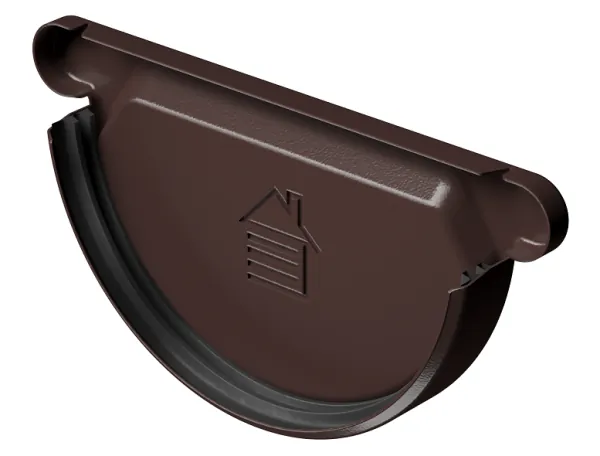 Заглушка желоба D125 Döcke STAL PREMIUM Шоколад, (RAL 8019) купить в Симферополe