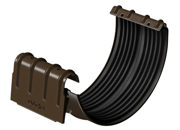 Соединитель желобов D125 Döcke STAL PREMIUM Каштан, (RAL 8017) купить в Симферополe