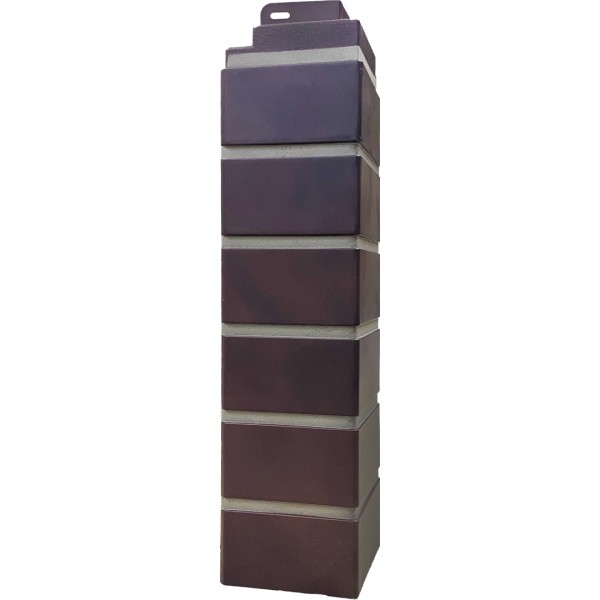 Угол наружный FineBer, Кирпич Клинкерный 3D Коричнево чёрный купить в Симферополe