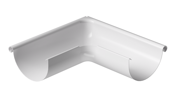 Угол внешний 90° D125 Döcke STAL PREMIUM Пломбир, (RAL 9010) купить в Симферополe