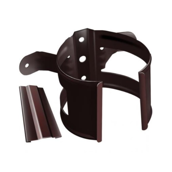 Водосток Grand Line 125x90 – Хомут трубы (на дерево) RAL 8017 купить в Симферополe