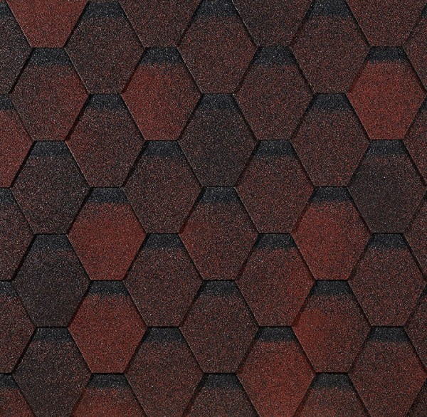 Гибкая черепица EURASIA Docke, Коллекция ШЕСТИГРАННИК Красный купить в Симферополe