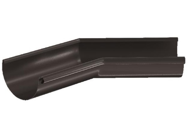 Водосток Aquasistem, система 125x90 - Угол желоба,внутренний 135° RR 32 Тёмно-Коричневый купить в Симферополe