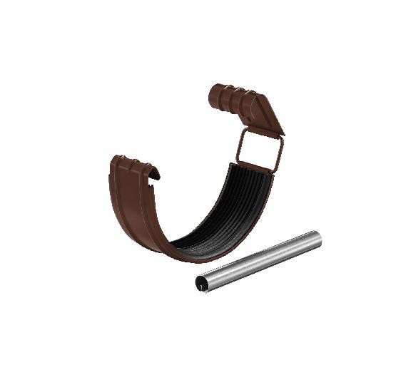 Водосток Aquasistem, система 150/100 - Соединитель желоба с резиновым уплотнителем RAL 8017 Коричневый купить в Симферополe