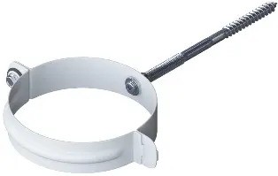 Водосток Альта-Профиль Метал – Хомут трубы металлический (белый) купить в Симферополe