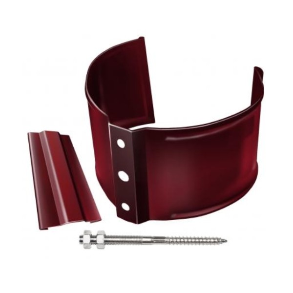 Водосток Grand Line 125x90 – Кронштейн трубы на камень RAL 3005 купить в Симферополe