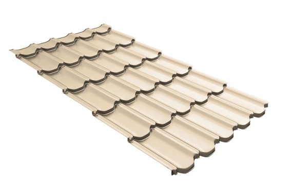 Металлочерепица квинта плюс с 3D резом 0,45 PE RAL 1015 светлая слоновая кость купить в Симферополe