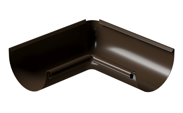 Угол внутренний 90° D125 Döcke STAL PREMIUM Каштан, (RAL 8017) купить в Симферополe