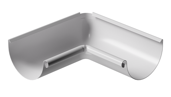 Угол внутренний 90° D125 Döcke STAL PREMIUM Пломбир, (RAL 9010) купить в Симферополe