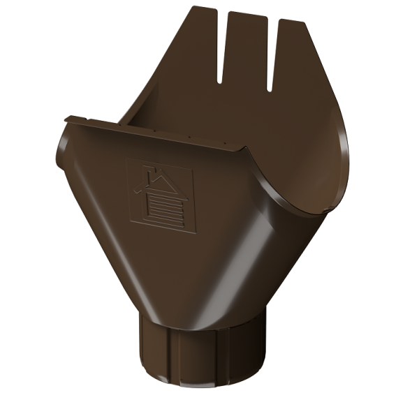 Воронка желоба D125 Döcke STAL PREMIUM Каштан, (RAL 8017) купить в Симферополe