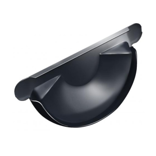 Водосток Grand Line 125x90 – Заглушка желоба RAL 7024 купить в Симферополe