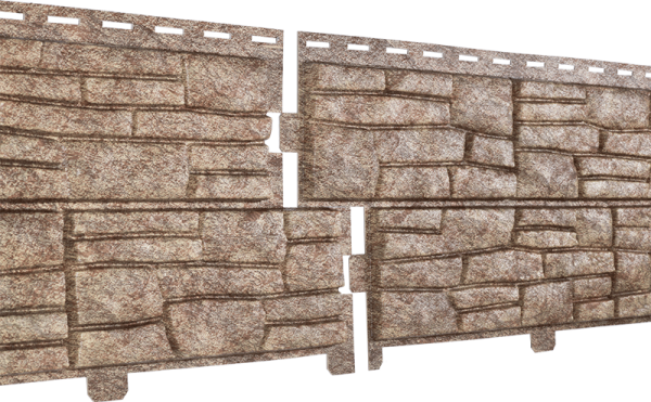 Фасадная панель Ю-пласт Стоун хаус сланец Бурый купить в Симферополe