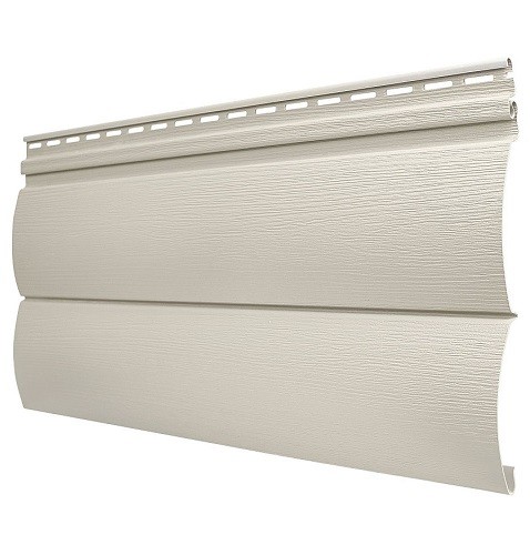 Виниловый сайдинг Tecos - Оцилиндрованный брус двойной (под бревно), Слоновая кость купить в Симферополe