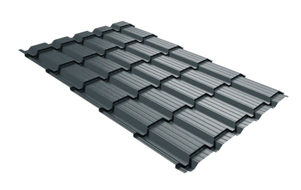 Металлочерепица GL квадро профи 0,45 Drap RAL 7016 антрацитово-серый купить в Симферополe