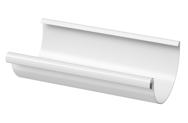 Желоб полукруглый D125 3 м Döcke STAL PREMIUM Пломбир, (RAL 9010) купить в Симферополe