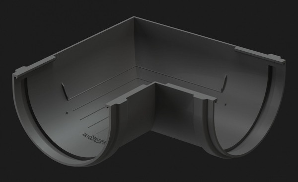 Угол желоба универсал 90˚ Docke Premium ПВХ - Графит купить в Симферополe