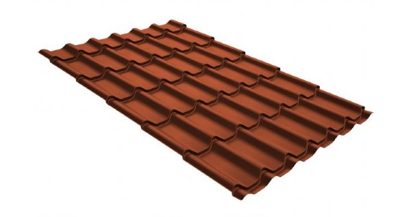 Металлочерепица классик GL 0,5 GreenCoat Pural RR 750 кирпично-красный (RAL 8004 терракота) купить в Симферополe