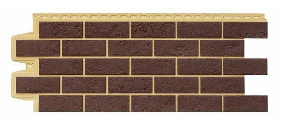 Фасадная панель Grand Line Состаренный кирпич Элит каштан, ШОВ песочный купить в Симферополe
