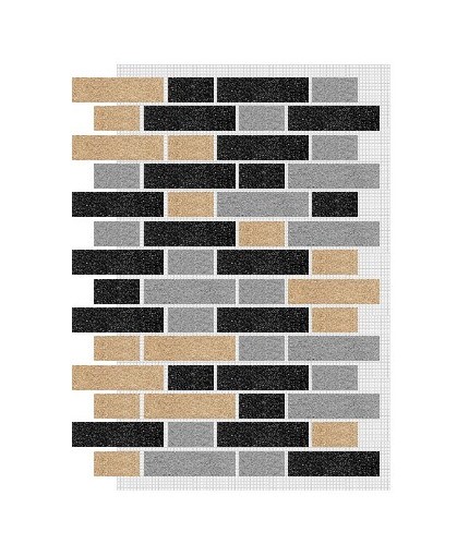 Фасадная система АМК Тычок 250х73/125x73 мм (Нестандартный микс на армирующей сетке) купить в Симферополe